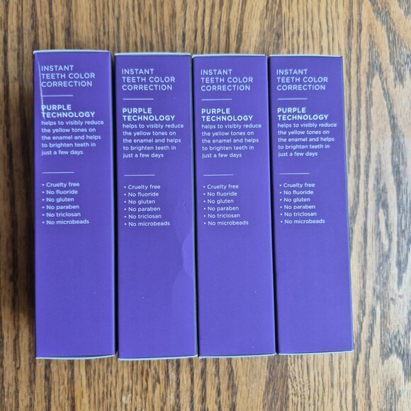 Lot of 4 Evo Purple Peppermint Instant Color Correction Toothpaste 3.5 oz 3/2027 - Picture 8 of 16